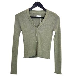 NWT Frank And Oak Ribbed V-Neck Cardigan Sweater - Size XXS